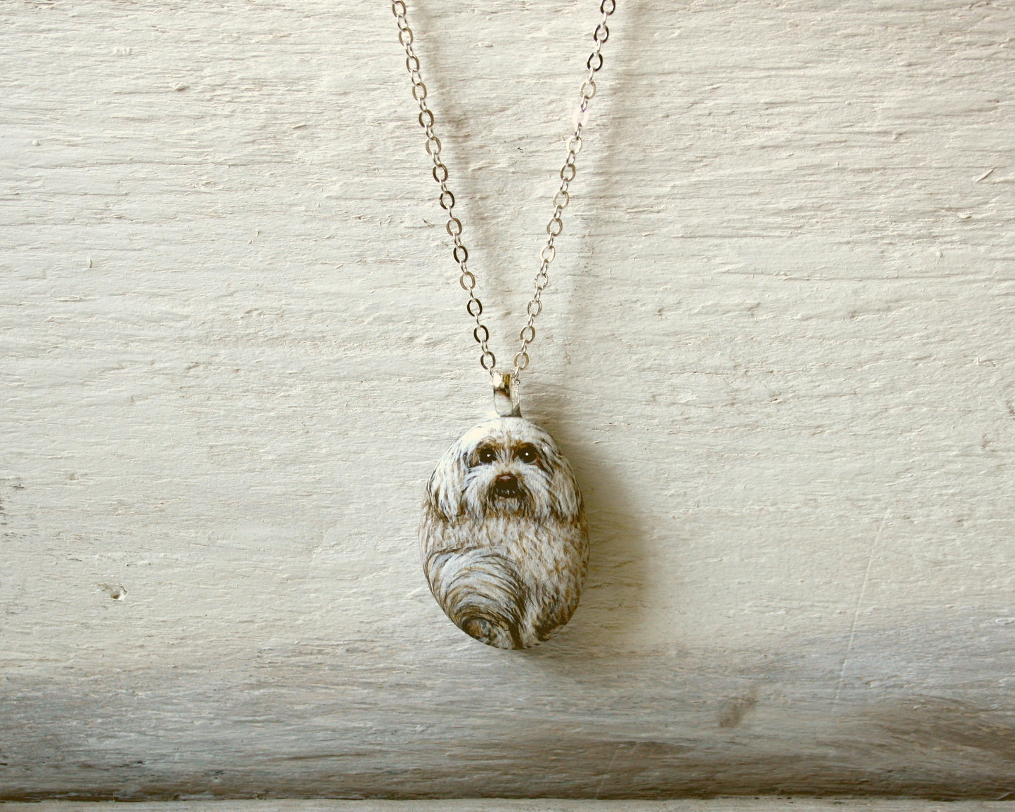 Custom Dog Pebble Brooch or Necklace
