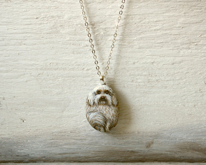 Custom Dog Pebble Brooch or Necklace