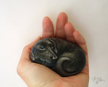 Pet Portrait Painted Rock