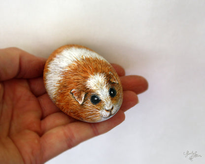 Guinea Pig Painted Stone