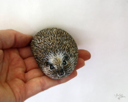 Hedgehog Painted Stone