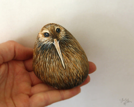 NZ Kiwi Painted Rock