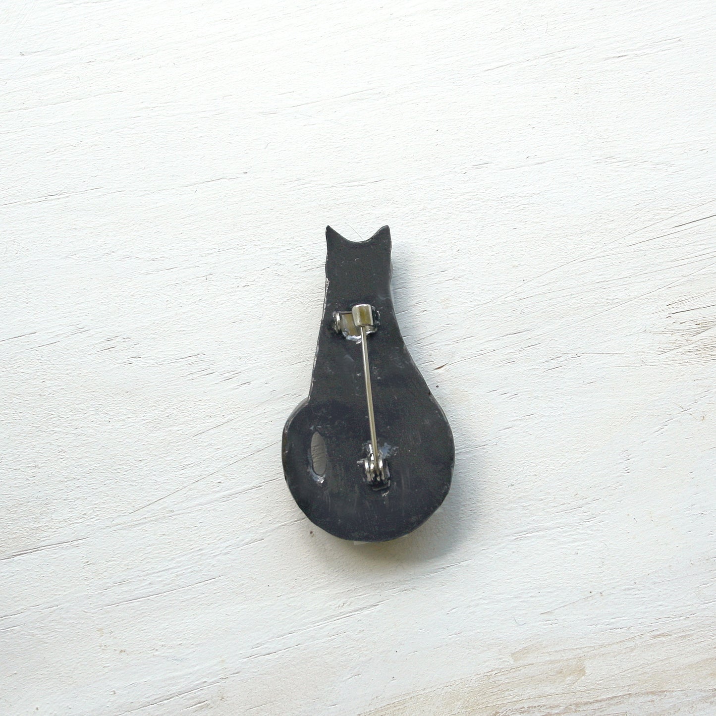 Cat Brooch - Grey Tabby