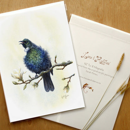 NZ Tui Native Bird Wall Art for Living Room