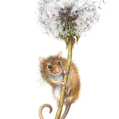 'Dandelion Fluff' - Mouse Original Painting