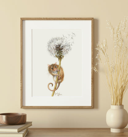 'Dandelion Fluff' - Mouse Original Painting