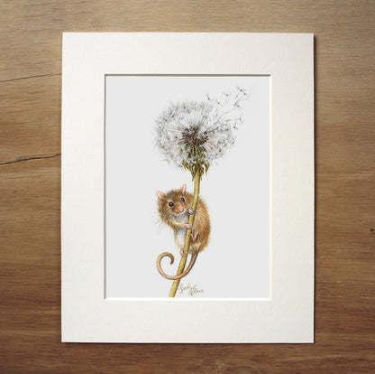 'Dandelion Fluff' - Mouse Original Painting